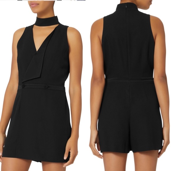 INTERMIX Mikayla choker tuxedo skirt romper - Picture 1 of 7